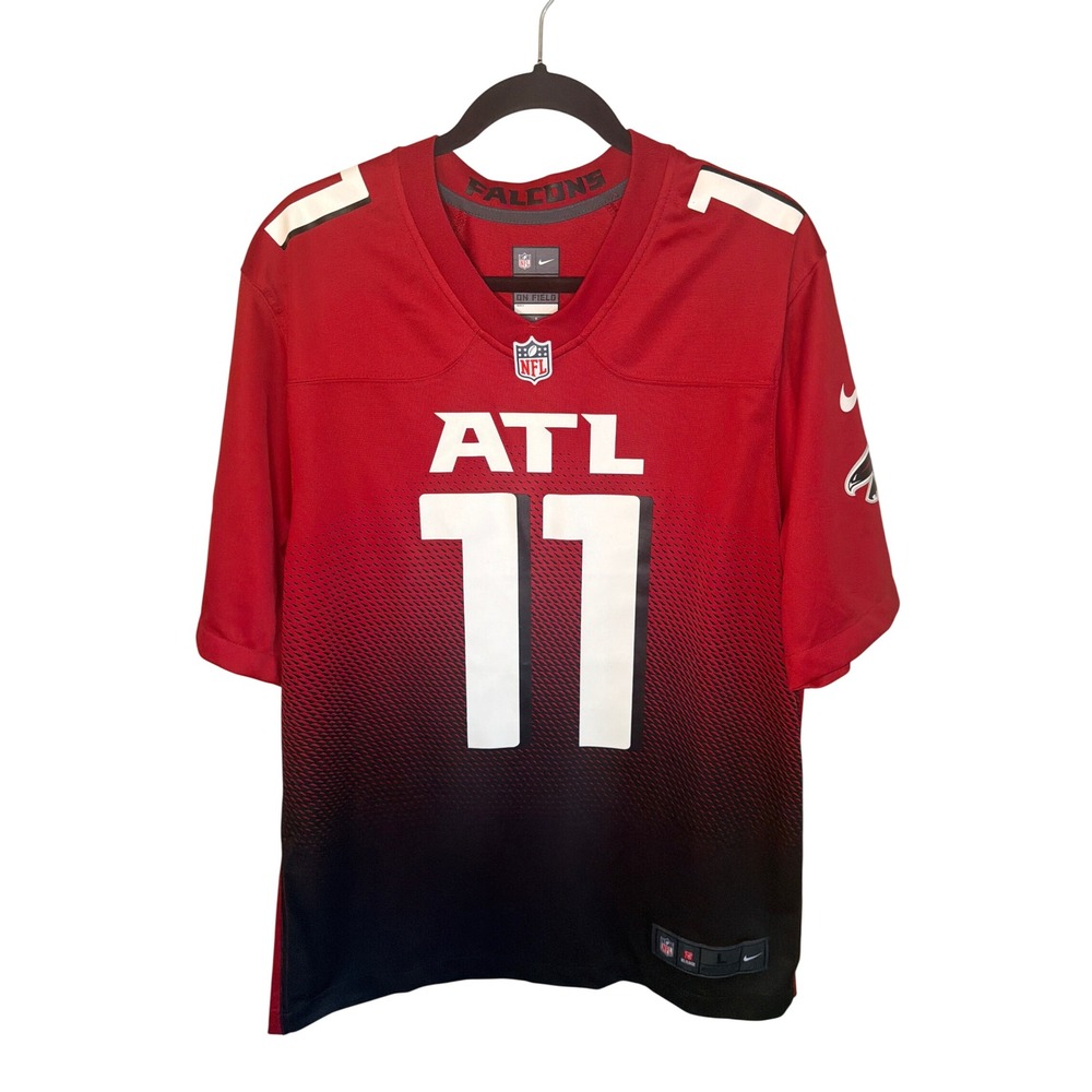 Nike Atlanta Falcons Julio Jones 11 On Field Jersey Red Black Gradient Mens L